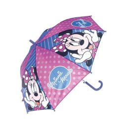 Paraguas Automático Minnie Mouse Lucky Azul Rosa (Ø 84 cm) Paraguas Automático Minnie Mouse Lucky Azul Rosa (Ø 84 cm)