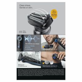 Braun BRA8700216647229 Afeitadora Eléctrica Serie 5 Negra y Azul - Batería 50 min, Carga Rápida 5 min