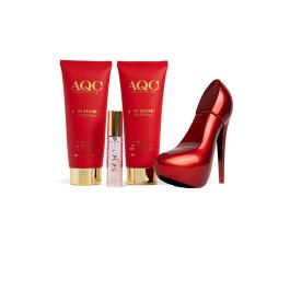 AQC FRAGRANCES Lady Secret Red Edition Estuche Regalo Mujer - Eau de Toilette 100ml + 15ml, Loción 120ml y Gel 120ml (4 Piezas)
