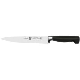 Zwilling 35148-507-0 Juego de Cuchillos Vier Sterne con Bloque de 7 Piezas, Acero Inoxidable, Mango Negro