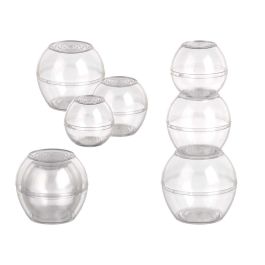 Set 3 Recipientes Esfera Kinvara 9x9x9 cm, Transparente, Plástico PS (12 Unidades) Precio: 36.49999969. SKU: B18CK8DV68