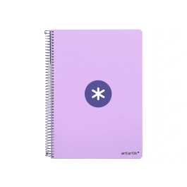 Antartik Cuaderno Espiral A4 Micro Tapa Dura 80h 100 gr Cuadro 5 mm Color Lavanda