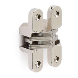 Pöttker Bisagra Invisible Leyda para Mesas, Zamak Níquel, Apertura 180º, para Espesores de Tablero 28-40 mm Precio: 8.88999947. SKU: B1KLBXPGVF