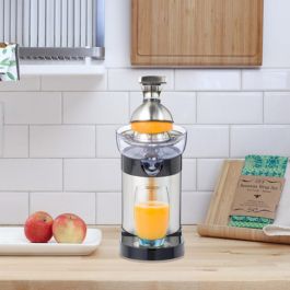 Bourgini Exprimidor Semi Profesional de Lujo Acero Inoxidable 130W con Palanca Metálica