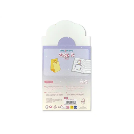 Imaginovo Bloc notas adhesivas con soporte, diseño bunny, 20 hojas, morado, 60x125 mm