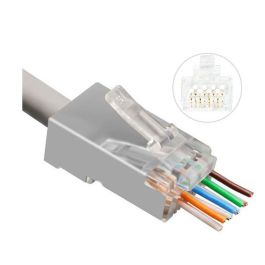 MicroConnect Conector RJ45 CAT6a FTP Easy-Connect para red, modular, simplifica terminaciones, 50 unidades