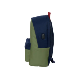 Mochila Escolar El Pulpo Azul marino Kaki 31 x 44 x 18 cm