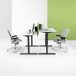 AISENS - BASTIDOR DE ESCRITORIO MOTORIZADO, ALTURA AJUSTABLE CON PANEL DE CONTROL, 80KG, NEGRO