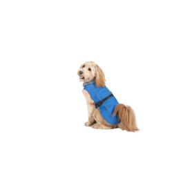 Dog Gone Smart Chubasquero Impermeable para Perro Acacia Azul 35 cm con Cuello Reflectante y Tecnología Repelz-It Anti-Manchas