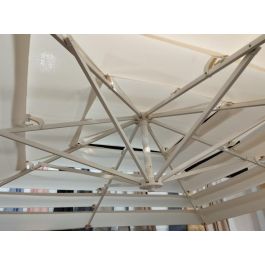 DKD Home Decor Parasol para Terraza y Jardín Blanco 250 x 250 x 250 cm