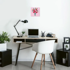 Ravensburger 25519 Pintar por numeros Ramo de amapolas 20x20 cm, Ocio creativo, Adulto