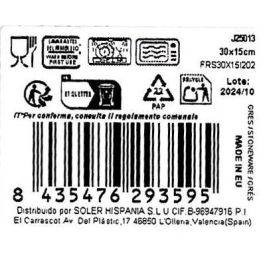 La Mediterranea Fuente Rectangular Rosetta 30 x 15 cm (18 Unidades)