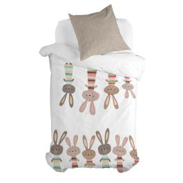 Juego de funda nórdica HappyFriday Moshi Moshi Rabbit Family Multicolor Cama de 80 2 Piezas Precio: 46.49999992. SKU: B1DA3ZKF5A