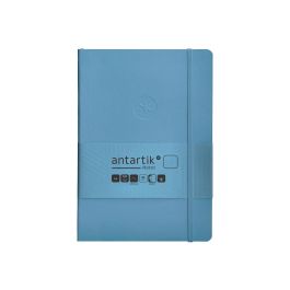 Cuaderno Con Gomilla Antartik Notes Tapa Blanda A5 Hojas Lisas Azul Claro 80 Hojas 80 gr Fsc