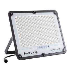 HO-MTX-300W-CW Foco Proyector LED Solar 300W Exterior Kit con Batería, Panel, Mando a Distancia y Sensor de Luz - 10h Autonomía