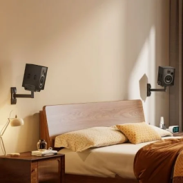 Aisens SPK05U-421 Soporte Universal de Pared Giratorio e Inclinable para Altavoces hasta 25kg Negro