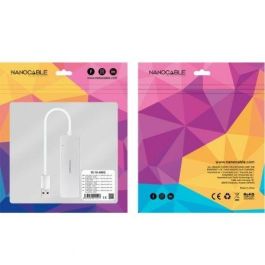 Nano Cable 10.16.4602 Hub USB 3.0 de 4 Puertos USB-A, Plata