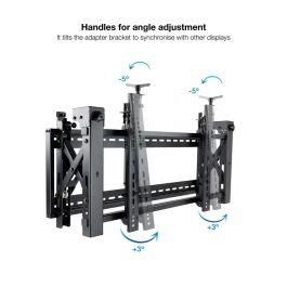 Tooq Soporte Pared Vesa para Pantallas de 45 a 70 Pulgadas, Negro, Ajustable, Hasta 70 kg