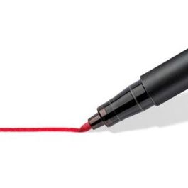 Staedtler Rotulador permanente Lumocolor de fibra punta redonda 0.8 mm estuche 4 colores 317 WP