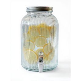 Inde Tarro Vidrio Dispensador con Grifo Lines 4L 15x26 cm