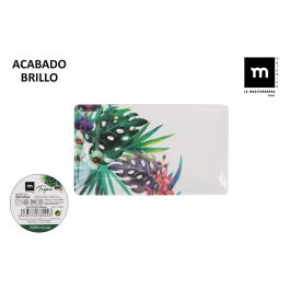 Bandeja de melamina Tropic 25x15x2 cm brillo - La Mediterranea (12 Unidades) Precio: 32.69000009. SKU: B1JEHAMPPP