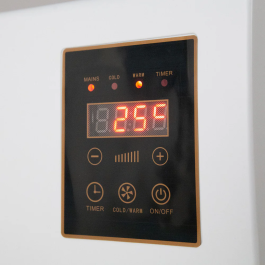 Calefactor PTC con Ventilador 1500W y Control Remoto, Color Blanco para Pared