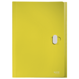 Carpeta Leitz Recycle Clasificador Fuelle Din A4 Polipropileno 5 Compartimentoscon Bolsillo Frontal Amarillo