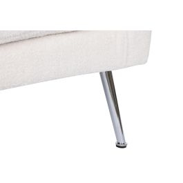 DKD Home Decor Butaca Scandi Blanco Plateado 75 x 95 x 71 cm
