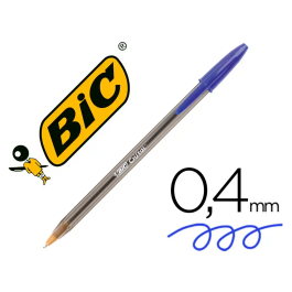 Bic Boligrafo Cristal Original Tinta Azul Unidad Punta 1mm Trazo 0.4mm Precio: 0.49999983. SKU: BIX8373609
