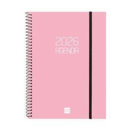 Finocam Agenda Espiral Opaque Día Página 2026 Rosa A5 (155x212 mm) con Tapas de Polipropileno y Goma Elástica Precio: 6.69000046. SKU: B1CFW65PTN