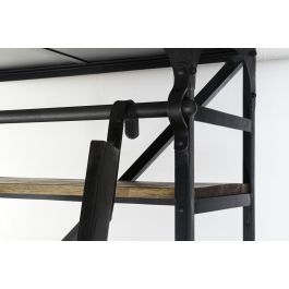 DKD Home Decor Estanteria Vintage Natural Negro 164 x 47 x 226 cm Madera Reciclada Metal 4 Cajones 6 Estantes