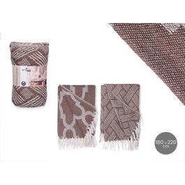 Multiuso Jacquard Marron 180 X 220 Cm Surtidos Giftdecor (8 Unidades)