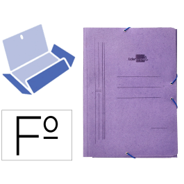 Liderpapel Carpeta de Gomas Tres Solapas Cartón Compacto Folio Color Azul Precio: 16.50000044. SKU: B1F9E2P5JE