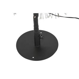 DKD Home Decor Árbol de Navidad Moderno Negro de Metal con Luces LED Multicolor Integradas, 120 cm de Altura y 40x40 cm de Base