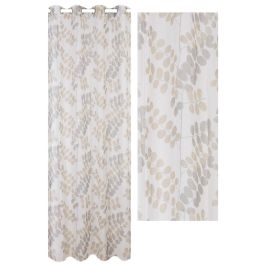 DKD Home Decor Cortina Visillo Urban Poliéster Marrón Claro Blanco 270x140 cm (2 Unidades) Diseño Hojas 75 gsm Precio: 13.99728. SKU: B1EHD4BKVV