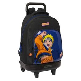 Mochila Escolar con Ruedas Naruto Ninja Azul Negro 33 x 45 x 22 cm Precio: 37.59000036. SKU: B1F2TGFSRQ