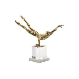 DKD Home Decor Figura Gimnasta Dorado Resina Cristal Mármol 30 x 10 x 27 cm