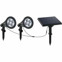 Foco solar doble conectado con panel solar remoto 2 en 1 para pinchar o fijar potente iluminación LED blanco regulable FAMILY SPIKY Precio: 49.95000032. SKU: B1FCRE27XT