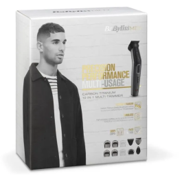Babyliss Recortador de Barba MT727E 10 en 1 Carbon Titanium para Hombre