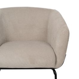 Sillón Beige Tejido-Metal 77 X 72 X 68 cm