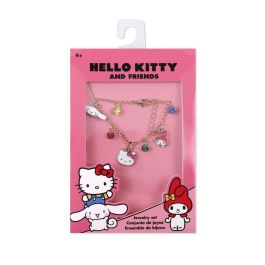 Sanrio Pulsera Charm Hello Kitty and Friends con Colgantes de My Melody y Cinnamoroll con Piedras Brillantes y Cadena Ajustable