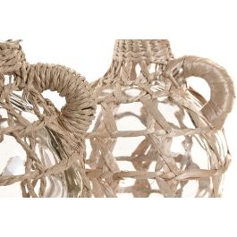 DKD Home Decor Jarrones Cottage de Cristal Transparente y Marrón de 13 x 17 x 13 cm (12 Unidades)