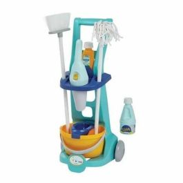Ecoiffier Carro de Limpieza Juguete Infantil Completo con Escoba, Cubo, Aspirador, 2 Botellas y 8 Accesorios para Niños 3+ años