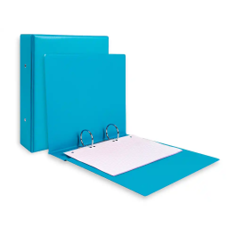 Liderpapel Carpeta de 2 Anillas 40 mm A5 Cartón Forrado PVC Azul