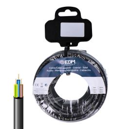 Edm Manguera tubular h05vv-f 3x1 mm² negra 50 m Edm Manguera tubular h05vv-f 3x1 mm² negra 50 m