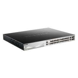 D-Link DGS-3130-30PS Switch Gestionado L3, 24 Puertos Gigabit, 4 SFP+, PoE+, 370W, Montaje en Rack