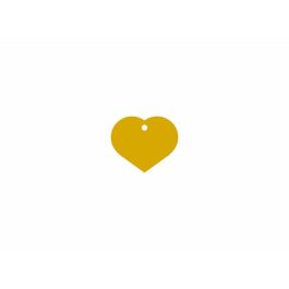 Placa identificativa Imarc Heart Amarillo Dorado