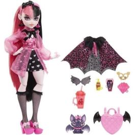 Monster High - Draculaura con mascota murciélago - Muñeca - MONSTER HIGH - HHK51 - MUÑECA MONSTER HIGH FASHION