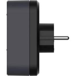 QUARX QUA4004282472360 Biplite Enchufe Doble 2P 16A Negro y Gris Antracita Conforme Norma NF