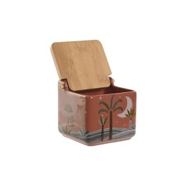 Salero Boho DKD Home Decor Terracota Beige 12.5 x 12 x 14 cm (2 Unidades)